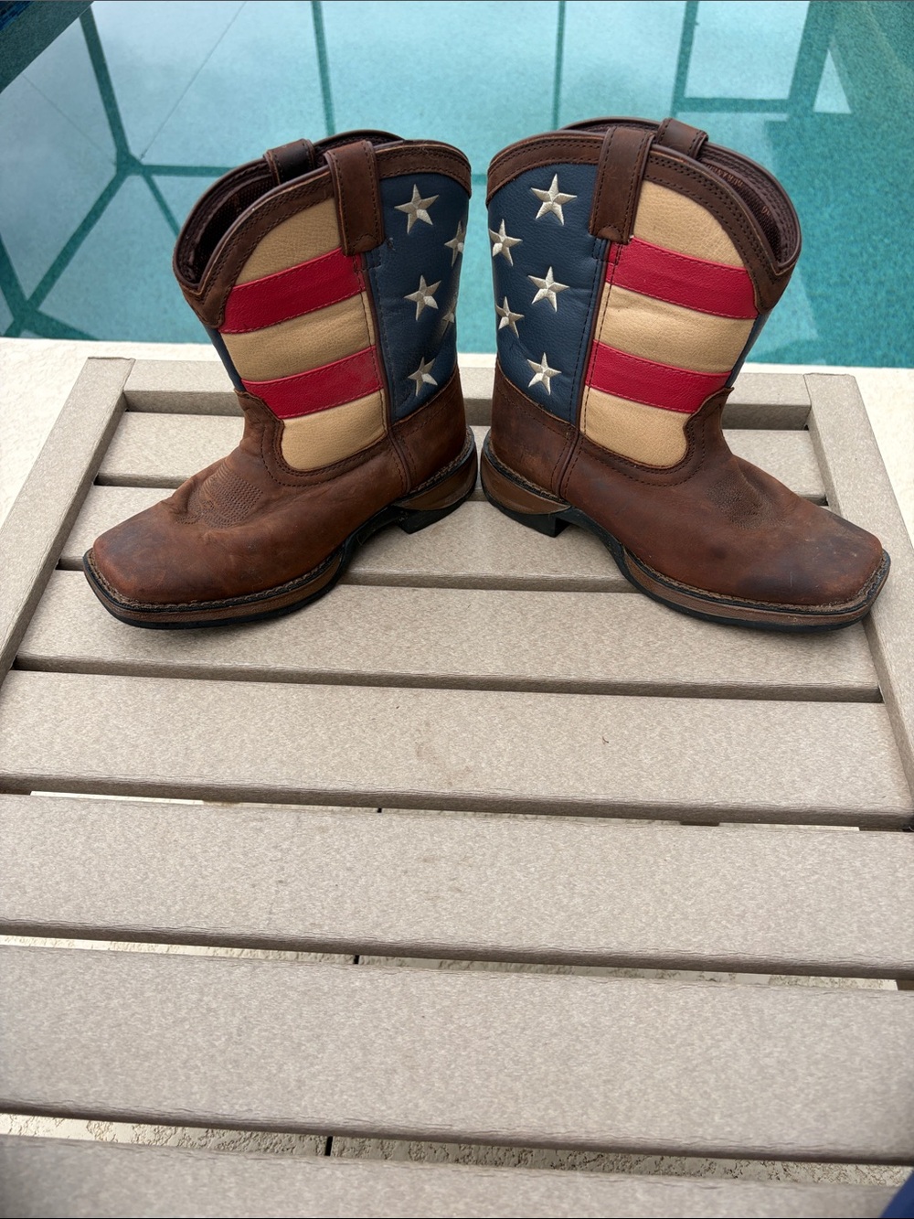 Lil’ Durango Kids 3M American Flag Cowboy Boot Patriotic Rodeo Unisex